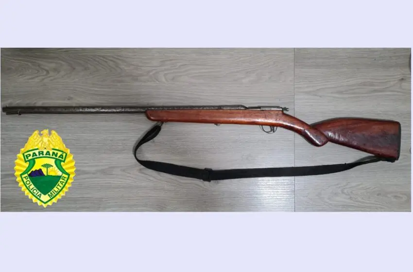  Preso em Pitanga, homem de 52 anos, de posse de uma espingarda artesanal