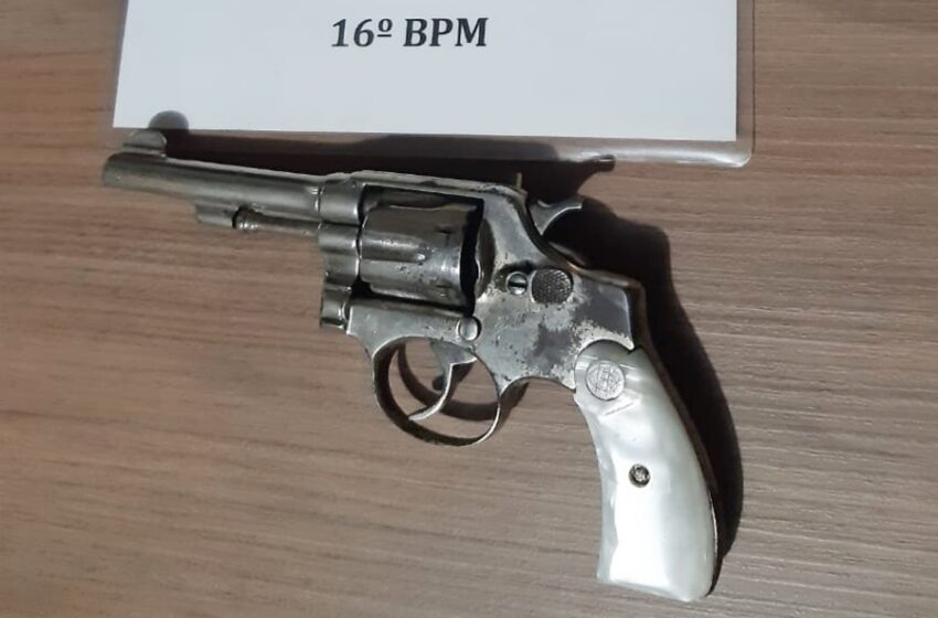  Preso em Laranjal – Homem de 39 anos, de posse de um arma de fogo que foi apreendida pela Polícia Militar