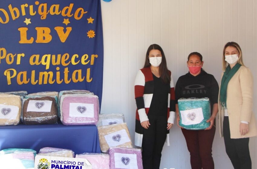  100 famílias de Palmital são beneficiadas com cobertores entregues pela LBV