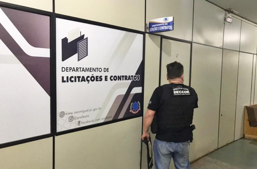  Operação cumpre 58 mandados de busca contra suspeitos de fraudes em licitações no oeste do Paraná