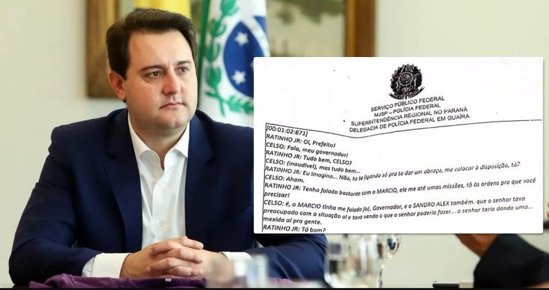  Ratinho Jr. é grampeado em meio a investigação de corrupção contra aliado