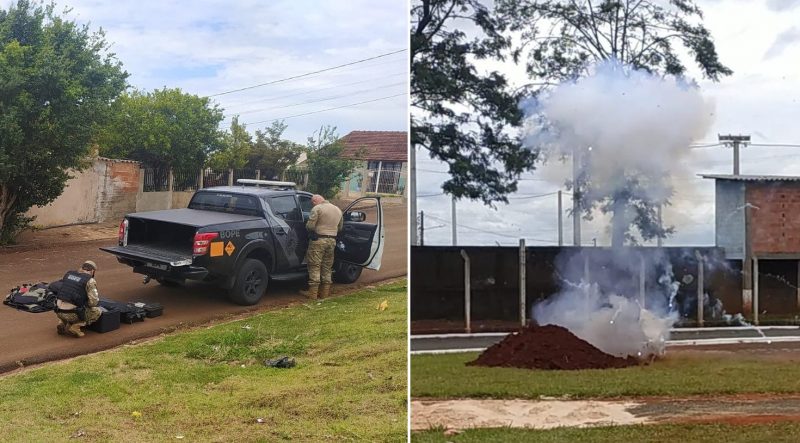  Bomba de foguete cai em residência durante a queima de fogos das festividades de aniversário de Manoel Ribas