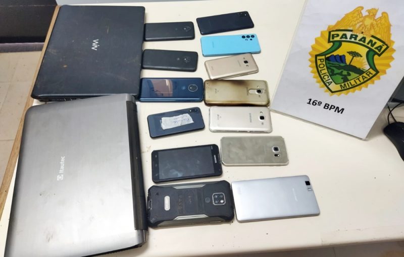  Furto em loja de informática em Turvo. A PM agiu rápido, recuperou os objetos e o autor foi levado para Delegacia