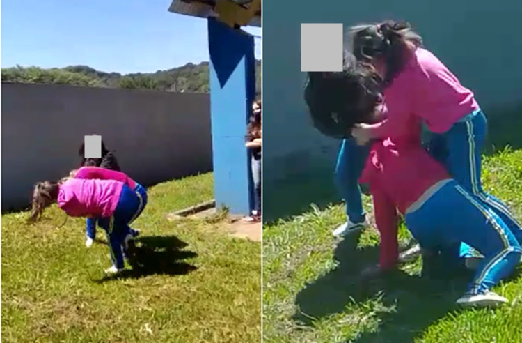  Briga de alunas no Colégio Faxinal da Boa Vista no interior de Turvo