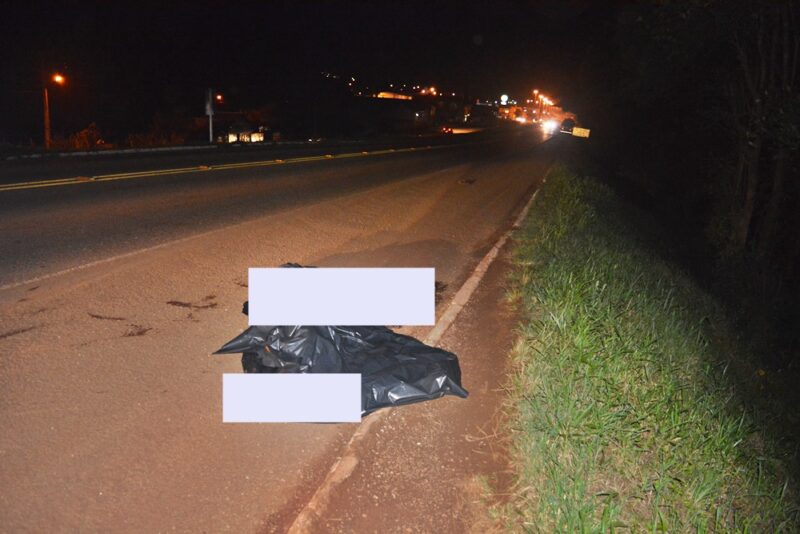  Homem de 52 anos é atropelado por um caminhão e entra em óbito no local em Pitanga