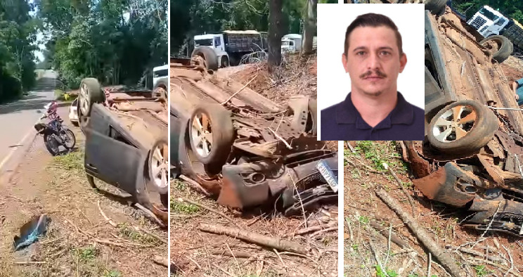  Ex-vereador de Iretama se envolve em acidente do tipo capotamento entre Iretama e Roncador