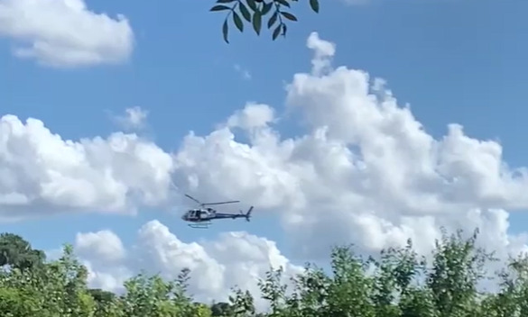  Homem é transportado pelo helicóptero após levar vários golpes de foice em Santa Maria do Oeste