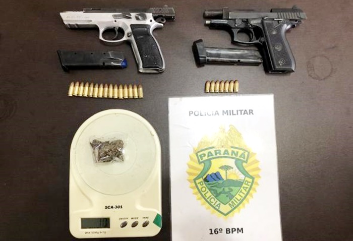  Três presos em Manoel Ribas. Veículo, armas, drogas e celulares apreendidos após perseguição e fuga