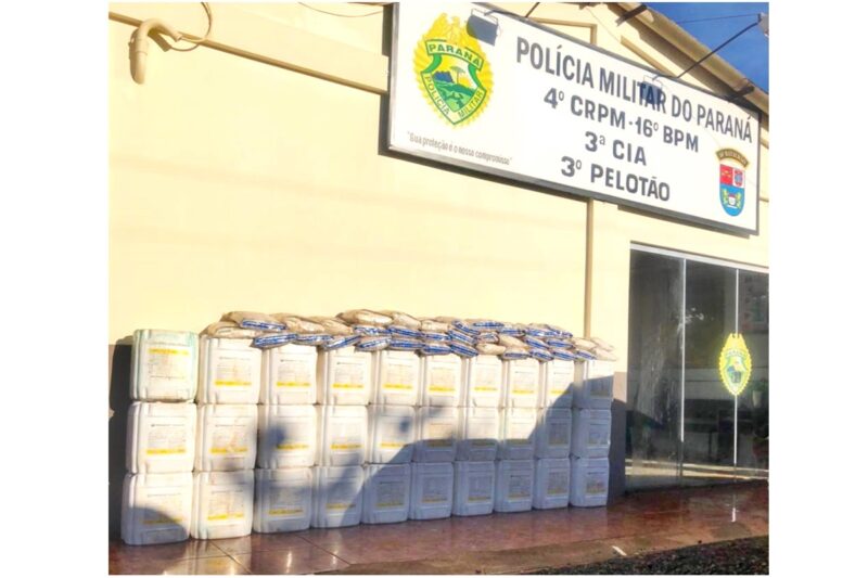  Preso em Manoel Ribas após tentativa de fuga com um veículo com Herbicidas do Paraguai