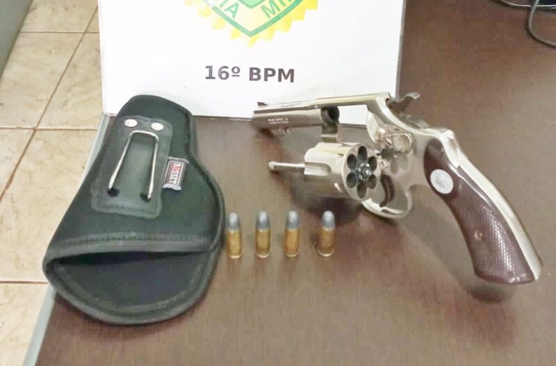  Preso com uma arma de fogo no interior de Pitanga pela equipe da PM de Manoel Ribas