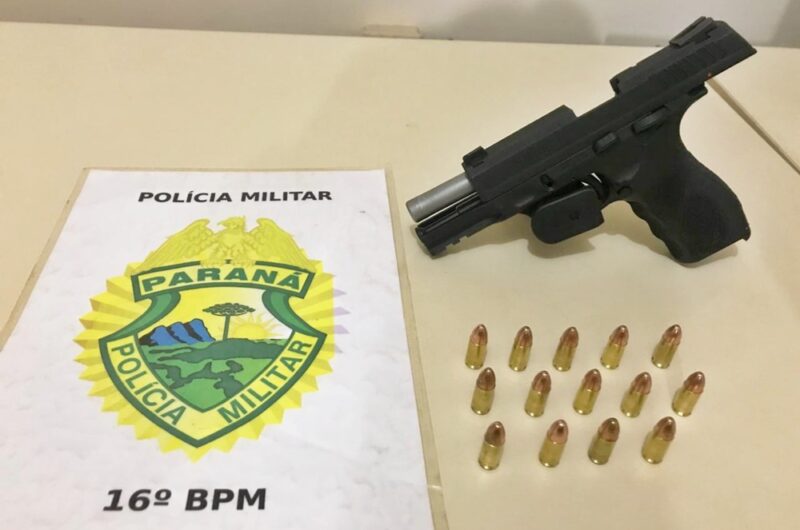  Homem com uma arma de fogo foi conduzido pela PM para Delegacia de Palmital