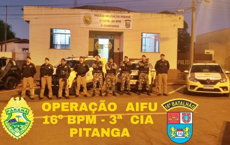  Mandado de prisão e apreensão de drogas em Pitanga. Um foi pra Delegacia, outro para 3ª Cia
