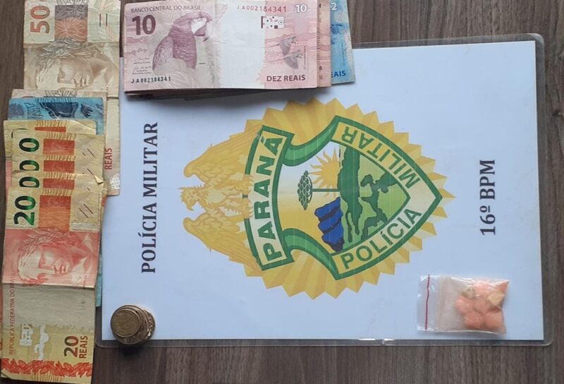  Preso com Ecstasy em Pitanga, passageiro de um veículo que foi apreendido. O condutor estava embriagado