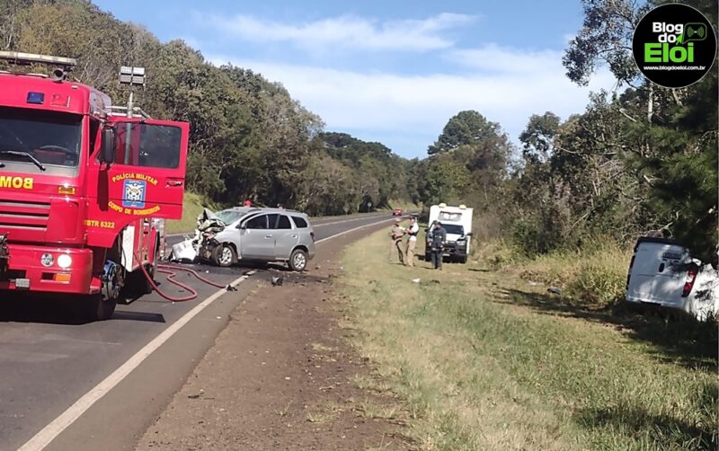  Acidente trágico em Turvo. Duas mortes e cinco feridos em acidente na 466