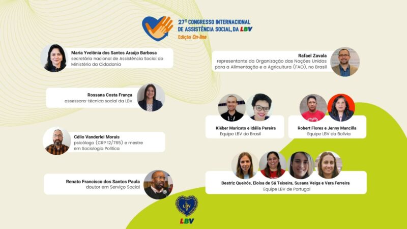  Congresso Internacional de Assistência Social da LBV trará especialistas para fomentar o debate sadio sobre os direitos socioassistenciais