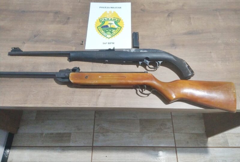  Preso em Santa Maria do Oeste com armas de fogo e que cuidava de gado possivelmente furtado