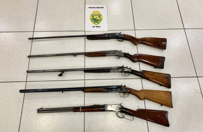  Preso no interior de Turvo com farta munição e cinco armas de fogo