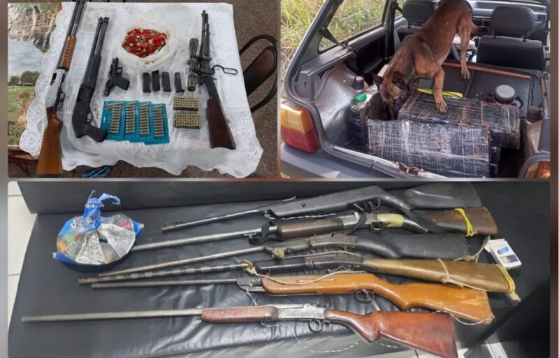  Operação da PM resulta em prisões, apreensão de armas, munição e maconha