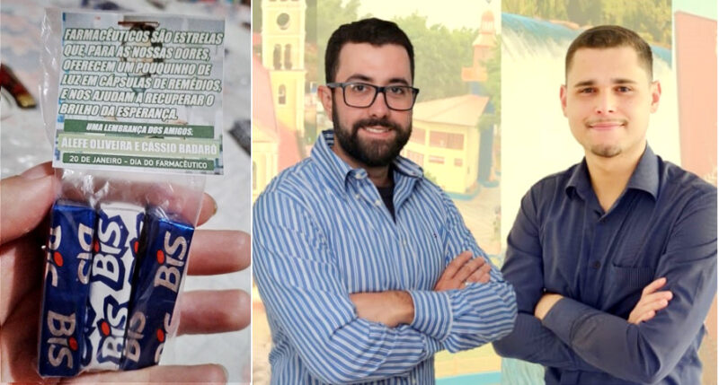  Jovem Filantrópico e ex-prefeito de Ribeirão do Pinhal visitam farmácias parabenizando os farmacêuticos