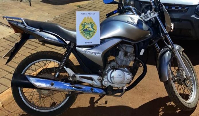  Moto furtada em Pitanga é encontrada abandonada no interior de Boa Ventura de São Roque