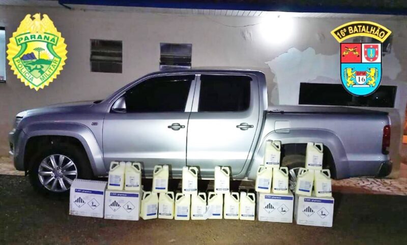  Criminosos são abordados pela PM na região de Manoel Ribas com Agrotóxicos do Paraguai