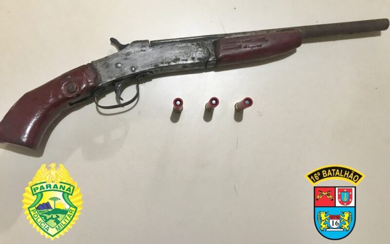  Dois presos em Palmital. Um com mandado de prisão da Fazenda Rio Grande, outro com uma garrucha