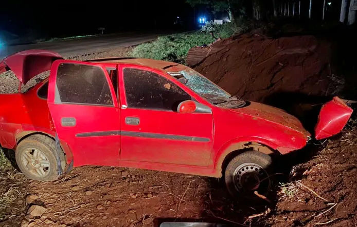  Jovem fica ferido em acidente na PRC-487 em Manoel Ribas