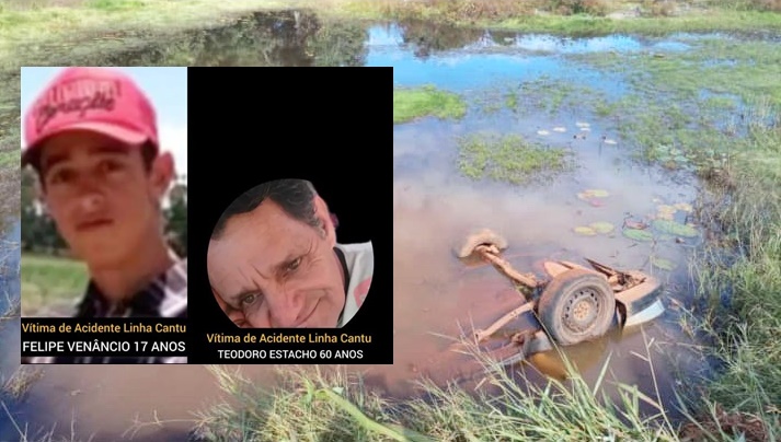  PM emite nota sobre o veículo que caiu na lagoa no interior de Pitanga que resultou em duas mortes
