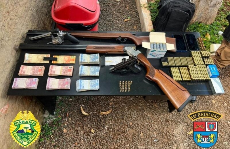  Preso em Manoel Ribas após grande cerco da Polícia da região. Armas, veículos e dinheiro foram recuperados