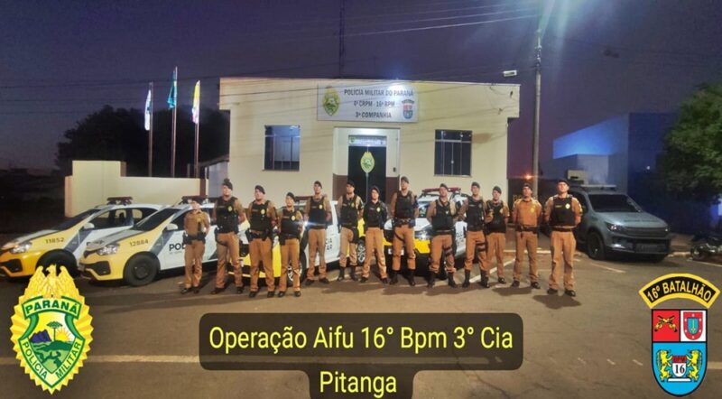  Operação AIFU da PM em Pitanga resulta em nove motocicletas apreendidas