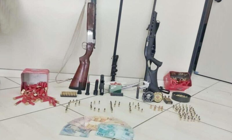  Preso em Campina do Simão com quatro armas e munições