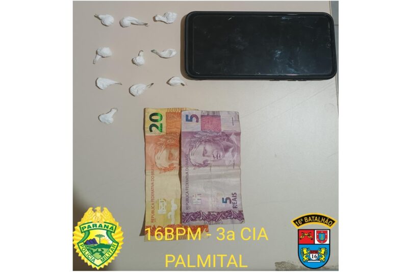  PM apreende drogas, dinheiro e celular na Operação AIFU em Palmital