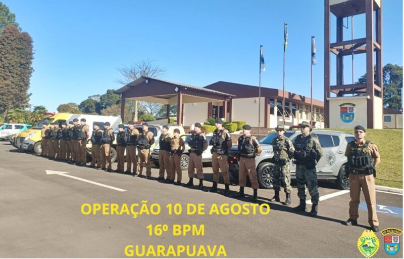  Polícia Militar do Paraná lança a Operação 10 de Agosto