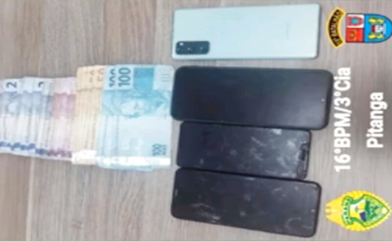  Presos em Pitanga após roubar o celular de uma pessoa em via pública e usar para pagar dívidas de drogas