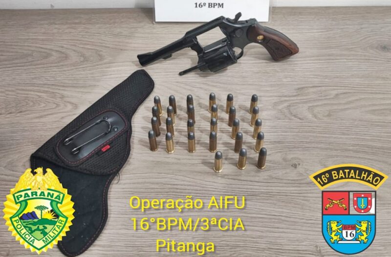  Dono de um Bar de Pitanga é preso com uma arma que foi apreendida na Operação 10 de Agosto da PM