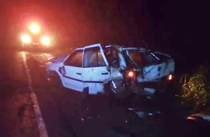  Capotamento entre Turvo e Guarapuava. Pessoas foram socorridas pelo SAMU