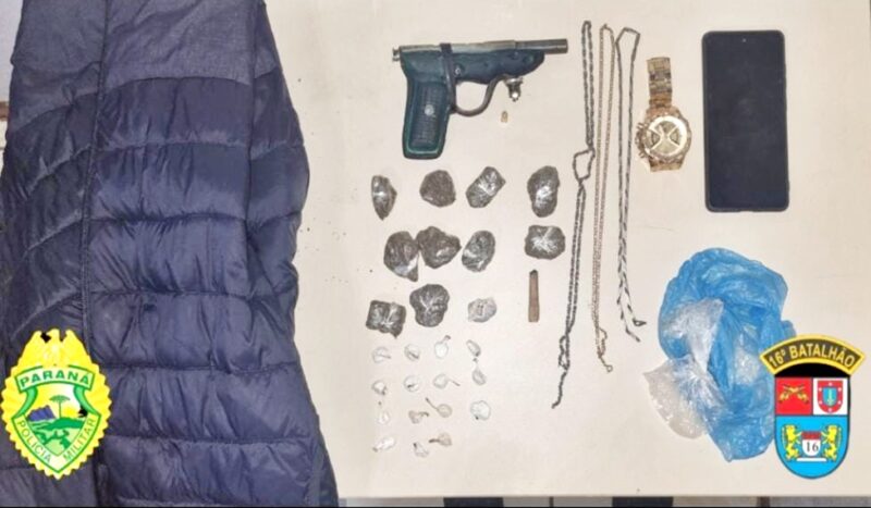  Preso em Pitanga após roubar, apavorar e apontar a arma para os policiais e ser alvejado