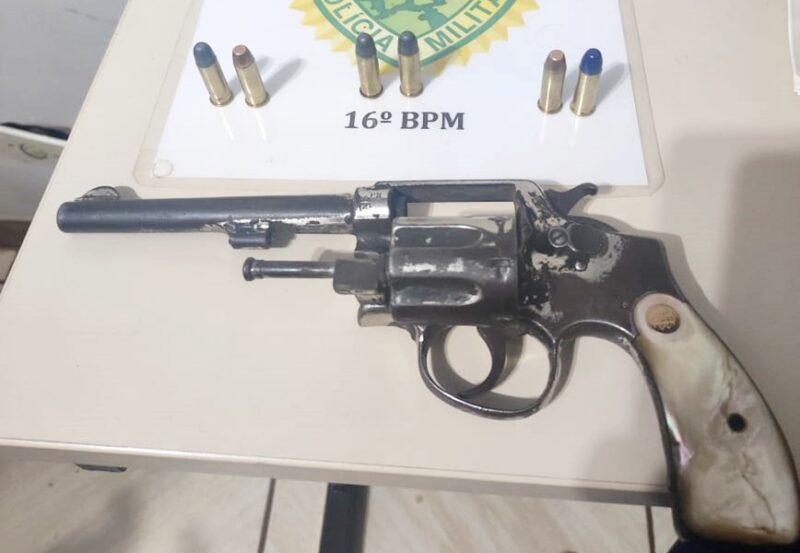  Preso e arma de fogo apreendida em Santa Maria do Oeste
