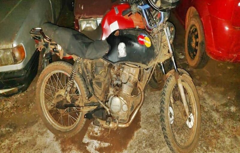  Duas motos são apreendidas em Boa Ventura após perseguição e fuga dos condutores