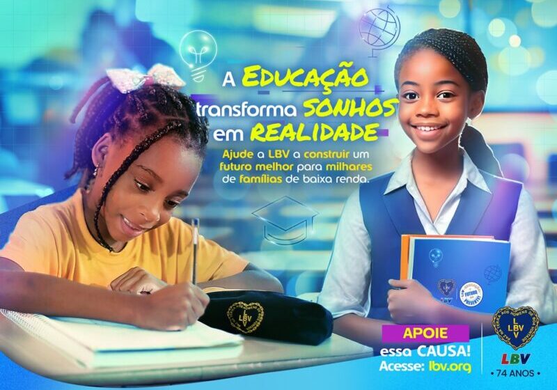  Um milhão de refeições e 18 mil kits pedagógicos: compromisso da LBV para iniciar 2024
