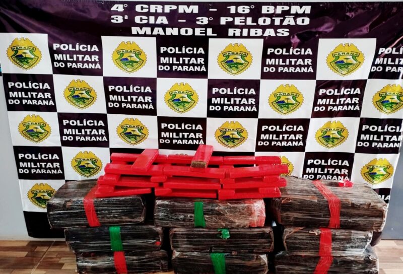  Preso e veículo apreendido com 188,5 quilos de maconha entre Manoel Ribas e Cândido de Abreu