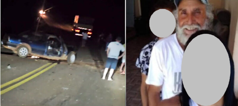  Sr. de 63 anos morre em um trágico acidente na saída de Santa Maria do Oeste para Palmital