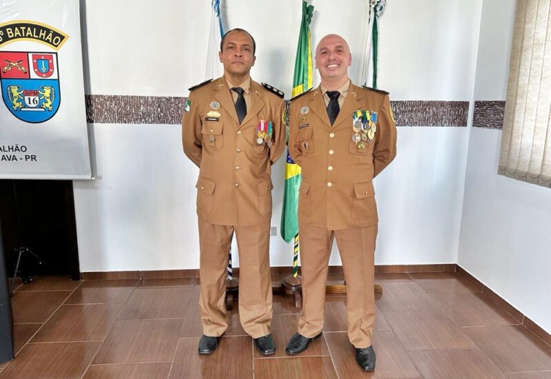 Ten. Cel. Souza passa o comando do 16º Batalhão de Polícia Militar para o Major Busnello