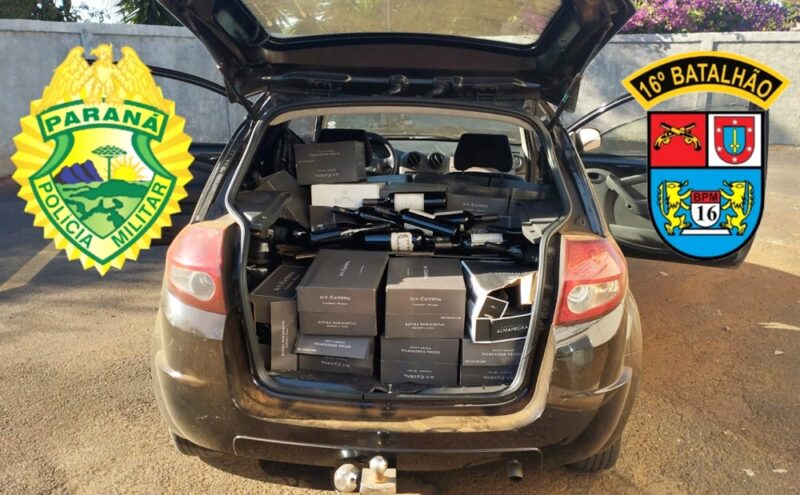  Veículo com vinhos importados é apreendido em Manoel Ribas e encaminhado para Receita Federal de Guarapuava