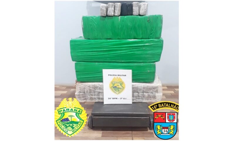  Preso com 121 quilos de maconha em um veículo adulterado no interior de Nova Tebas