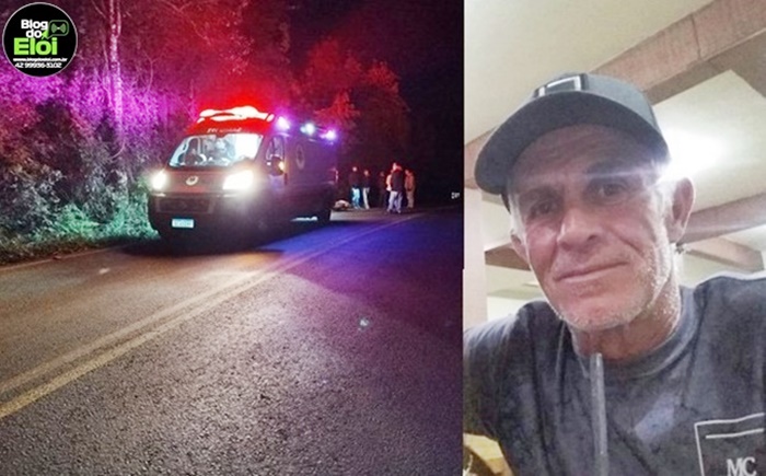  Homem morre após perder o controle e cair da moto no interior de Turvo/PR