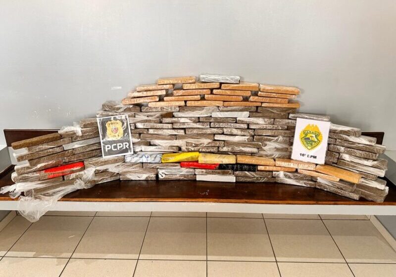  Preso com veículo com quase 100 quilos de maconha em Guarapuava