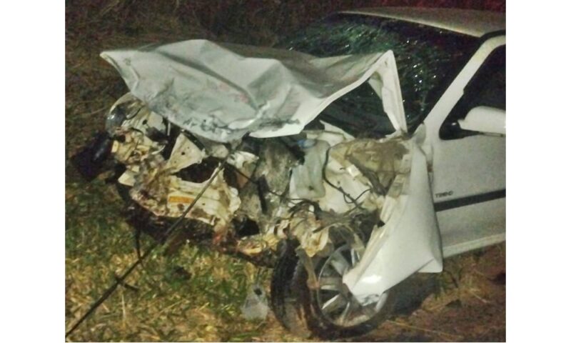  Colisão Frontal entre um Gol e um Caminhão em Nova Tebas. Condutor do Gol teve fratura na perna