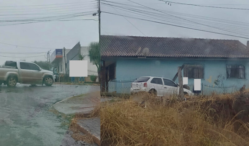  Colisão entre uma Caminhonete e um Gol na Vila Planalto em Pitanga