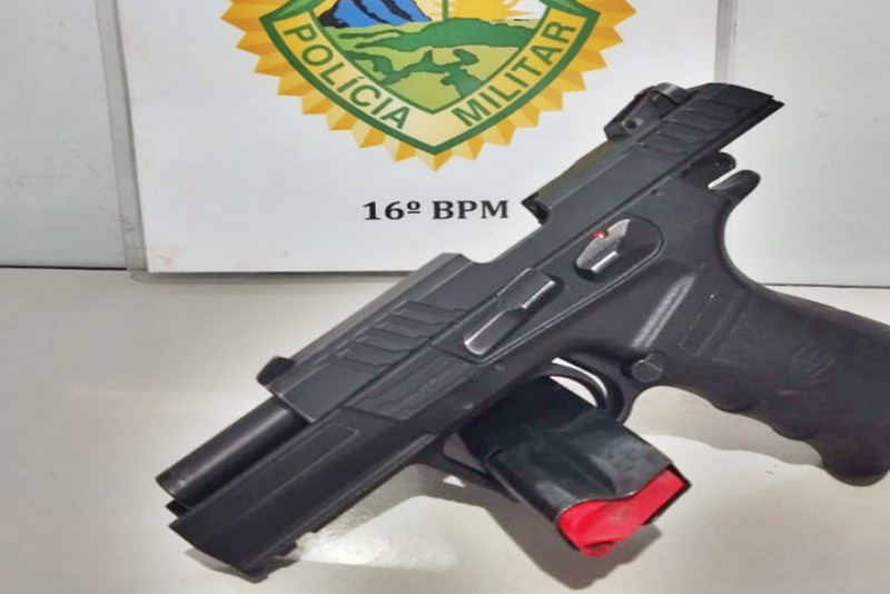  Preso e arma de fogo apreendida em Santa Maria do Oeste